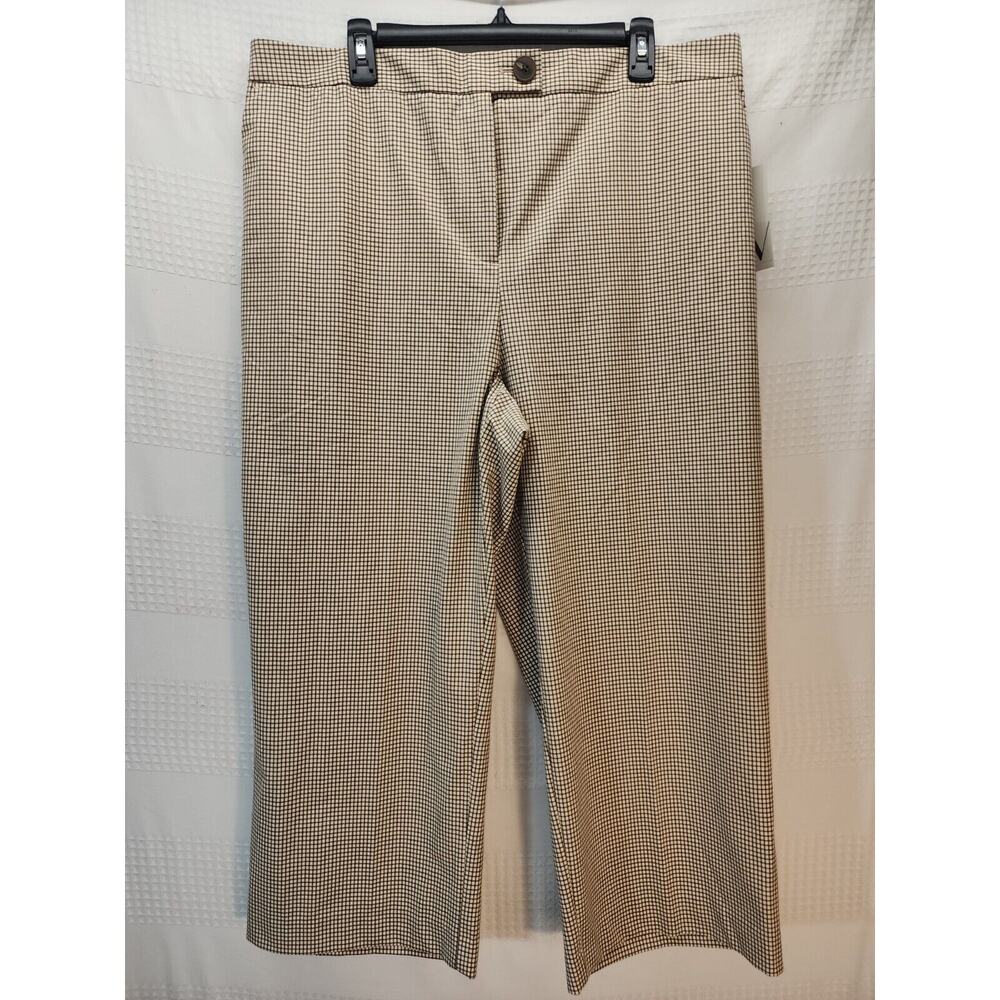 Worthington Pants Womens Size 0X Plus Size Waist 38 Houndstooth Brown Ankle